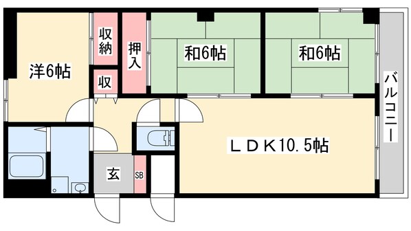 書写ハイツの物件間取画像